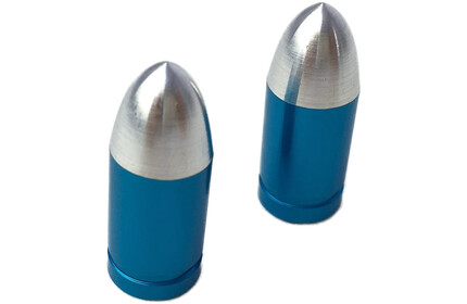 Bullet Valve Caps blue
