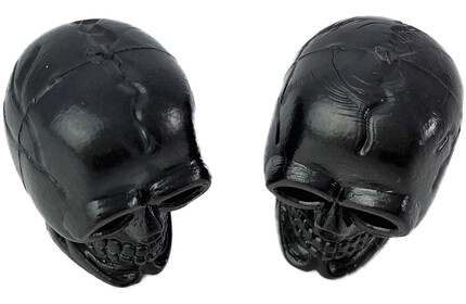 Skull Valve Caps black