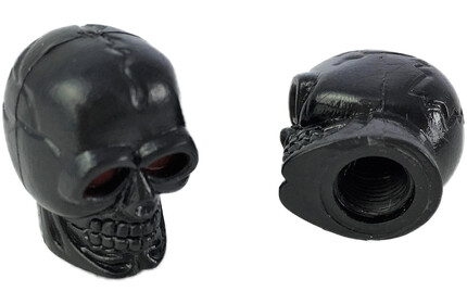 Skull Valve Caps black