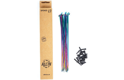 ALL-IN Jetons Ultralight Double Butted Spokes (20 Pieces) oil-slick|black 182mm