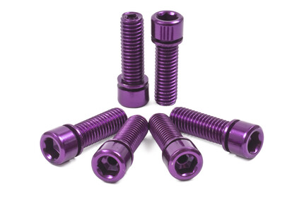 SHADOW Hollow Stem Bolt Kit (6 Pieces) red