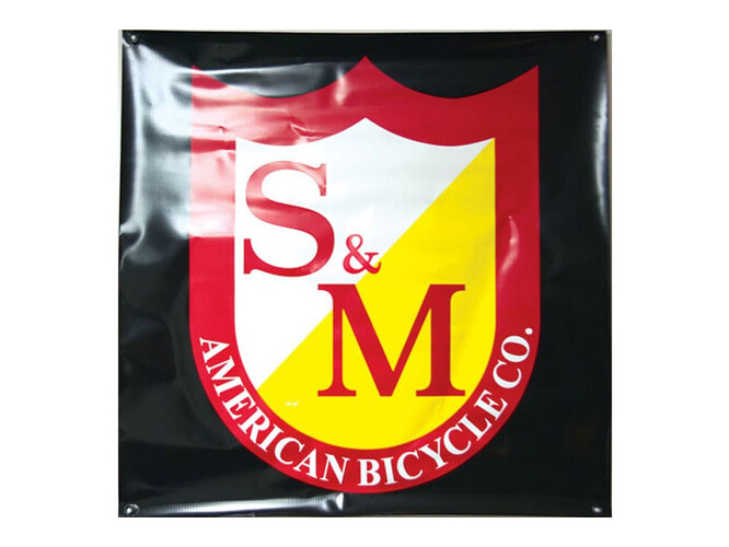 S&M Shield Logo Banner - BMX-Shop PARANO-GARAGE - first class bmx