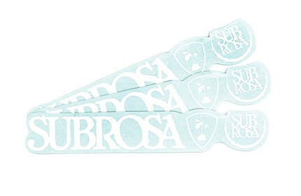 SUBROSA 3er Logo Sticker Set white