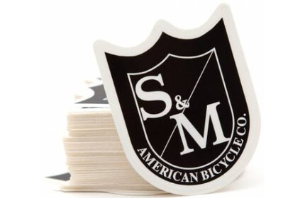 S&M Medium Shield Sticker Black