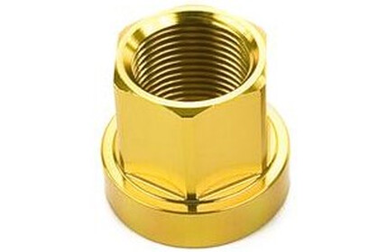 Hub Axle Nut (1 piece) gold 14mm (aluminium version)