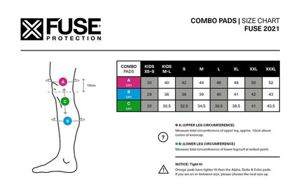 FUSE Omega Combo Knee/Shin Pads Kids M/L