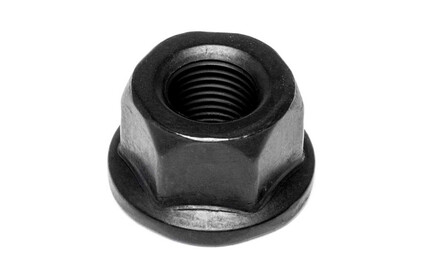Hub Axle Nut Short (1 Piece) black 10mm Chromoly for 15mm Wrench