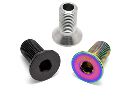 TLC PROFILE Hollow Titanium Crank Flush Mount Bolt (1 Piece) oil-slick