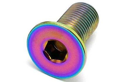 TLC PROFILE Hollow Titanium Crank Flush Mount Bolt (1 Piece) oil-slick