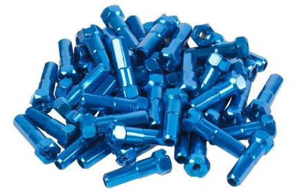 G-SPORT Taper-Hex Spoke Nipples (40 Pieces) blue