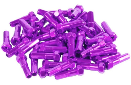 G-SPORT Taper-Hex Spoke Nipples (40 Pieces) purple