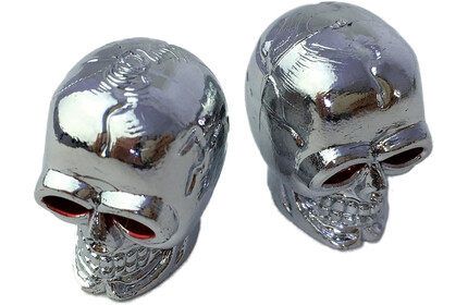 Skull Valve Caps chrome