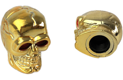 Skull Valve Caps gold