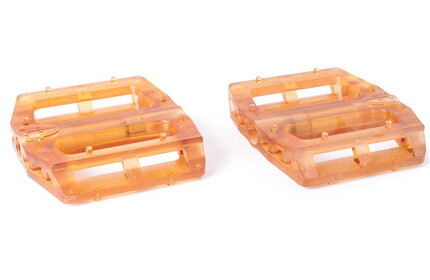 PREMIUM Slim Pedal Replacement Bodies (1 Pair) translucent-orange