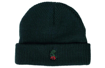 SUBROSA Rose Embroidered Beanie