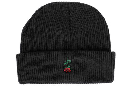 SUBROSA Rose Embroidered Beanie heather-grey 