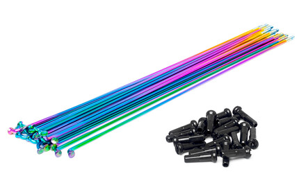 ALL-IN Jetons Ultralight Double Butted Spokes (20 Pieces) oil-slick|black 182mm