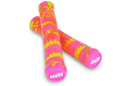 ODI Hucker Flangeless Grips pink/yellow-swirl