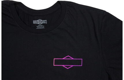 SUNDAY Big-S T-Shirt black w/hot-pink/purple-fade S