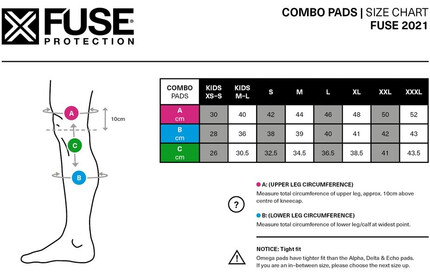 FUSE Echo 125 V2 Combo Knee/Shin/Ankle Pads Kids XS/S