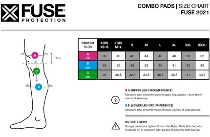 FUSE Echo 125 V2 Combo Knee/Shin/Ankle Pads XXL