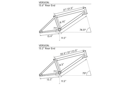 FLY-BIKES Dove Frame gloss-black 20.5TT 13.2 CS