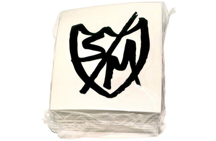 S&M Medium Sharpie Shield Die-Cut Sticker black