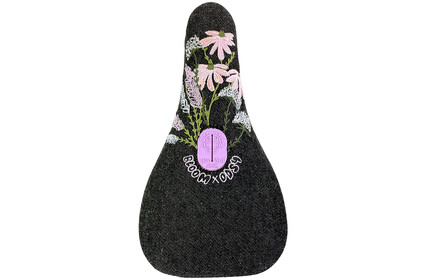 ODYSSEY x Bloom Slim Pivotal Seat black-denim/floral-embroidery