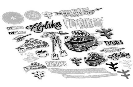 FLY-BIKES V3 Sticker Pack grey